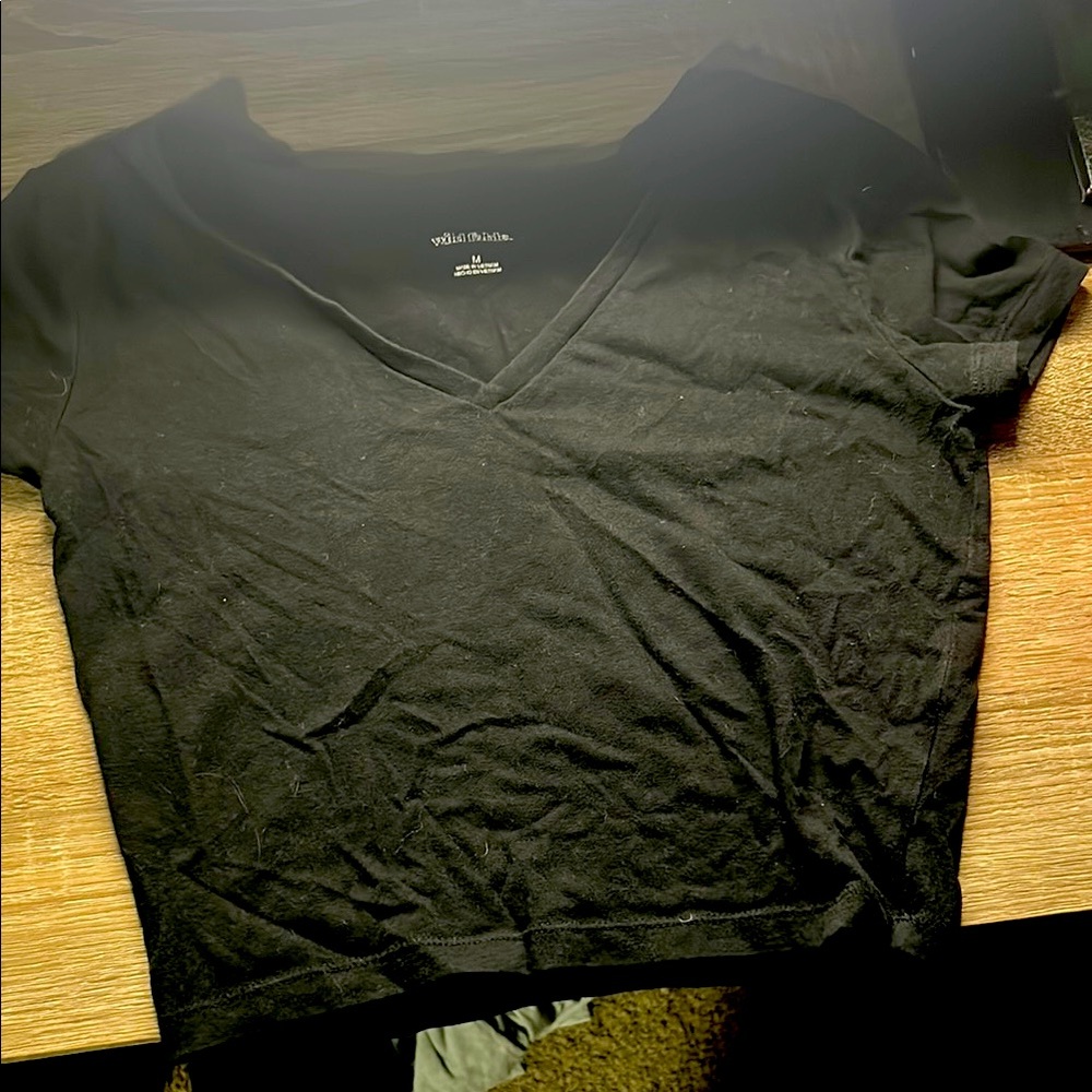 Wild Fable Women's Classic Black V-Neck Tee